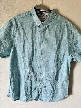 Ricky Singh Denim & Flower Men's Floral Short Sleeve Shirt Size XL